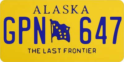 AK license plate GPN647