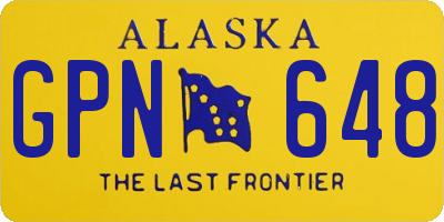 AK license plate GPN648