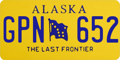 AK license plate GPN652
