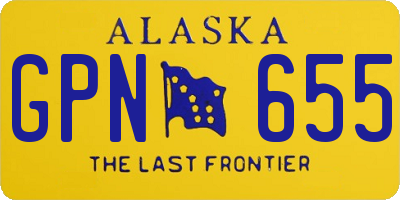 AK license plate GPN655