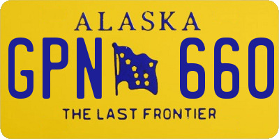 AK license plate GPN660