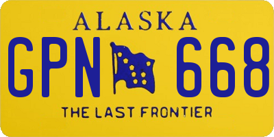AK license plate GPN668