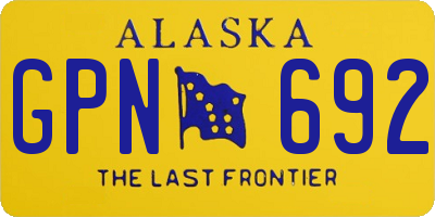 AK license plate GPN692