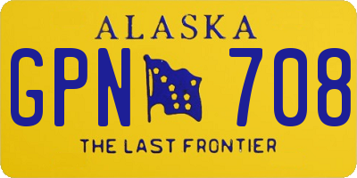 AK license plate GPN708