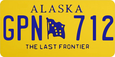 AK license plate GPN712