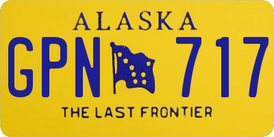 AK license plate GPN717