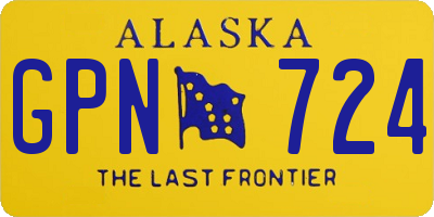 AK license plate GPN724