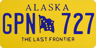 AK license plate GPN727