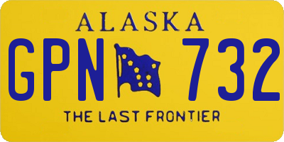 AK license plate GPN732