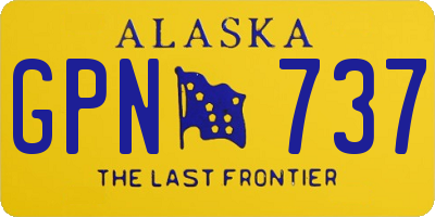 AK license plate GPN737