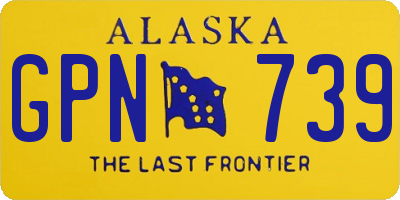AK license plate GPN739