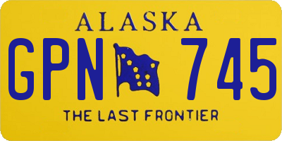 AK license plate GPN745