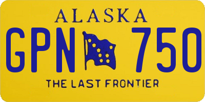 AK license plate GPN750
