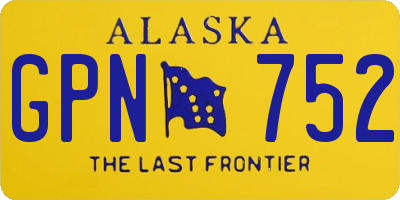 AK license plate GPN752