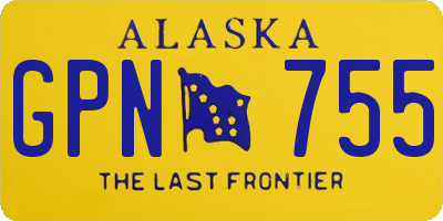 AK license plate GPN755