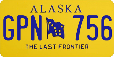 AK license plate GPN756
