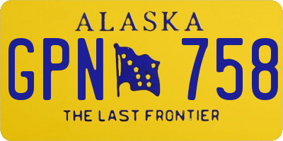 AK license plate GPN758