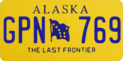 AK license plate GPN769