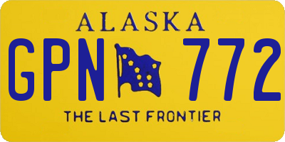 AK license plate GPN772