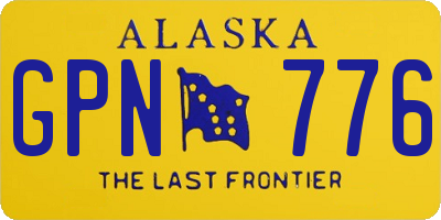 AK license plate GPN776