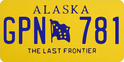 AK license plate GPN781