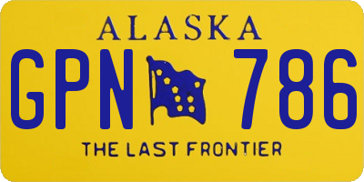 AK license plate GPN786