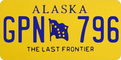 AK license plate GPN796