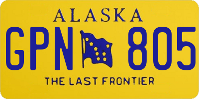 AK license plate GPN805