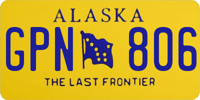 AK license plate GPN806