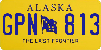 AK license plate GPN813