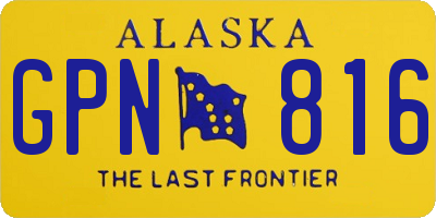 AK license plate GPN816