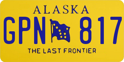 AK license plate GPN817