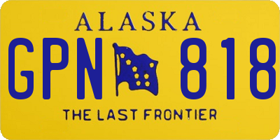 AK license plate GPN818