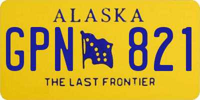 AK license plate GPN821