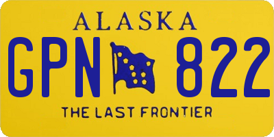 AK license plate GPN822