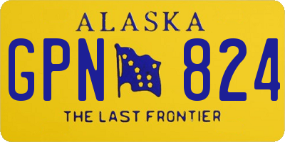 AK license plate GPN824
