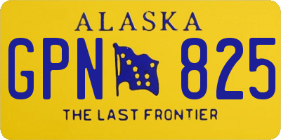AK license plate GPN825