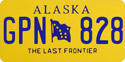 AK license plate GPN828