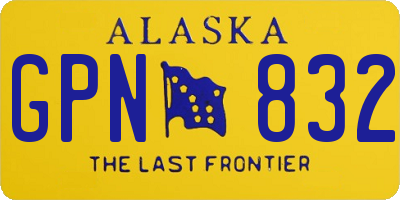 AK license plate GPN832