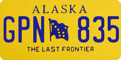 AK license plate GPN835