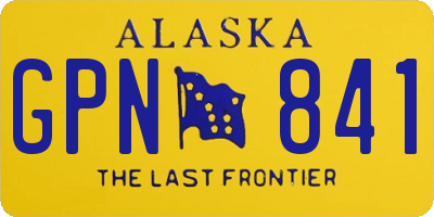 AK license plate GPN841