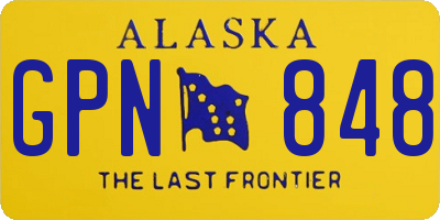 AK license plate GPN848