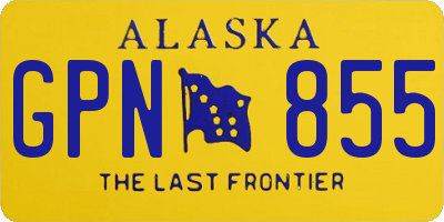 AK license plate GPN855