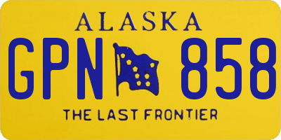 AK license plate GPN858