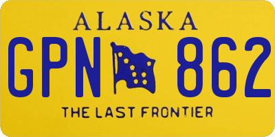 AK license plate GPN862
