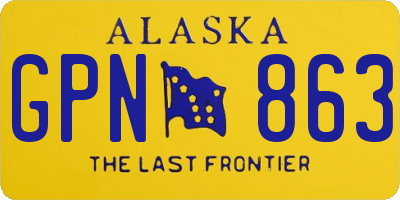 AK license plate GPN863