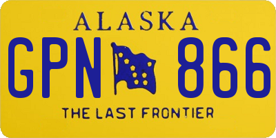 AK license plate GPN866