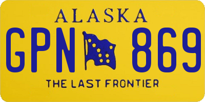 AK license plate GPN869