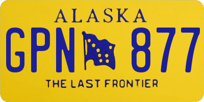 AK license plate GPN877