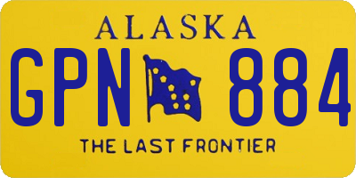 AK license plate GPN884